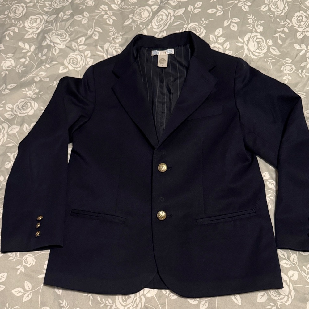 Janie and Jack Navy Blazer with Gold Buttons